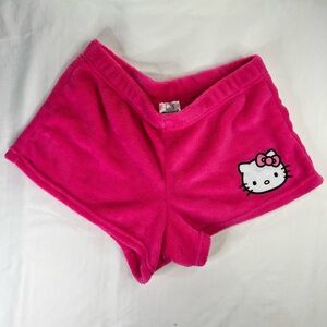 Hello Kitty Hot Pink Fleece Pajama Shorts Size Small